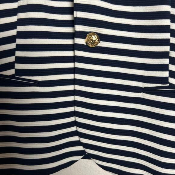 Juicy Couture Regal Angel Stripe Ponte 2 Piece Dress Jacket Set Size L - Picture 8 of 16